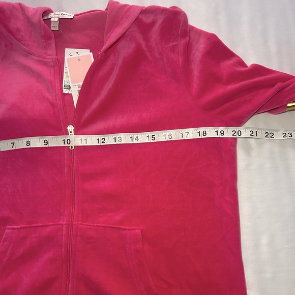 NEW Juicy Couture Tracksuit Pink Velour Velvet 2 PC Set Pants Women’s, Size L - Picture 6 of 16